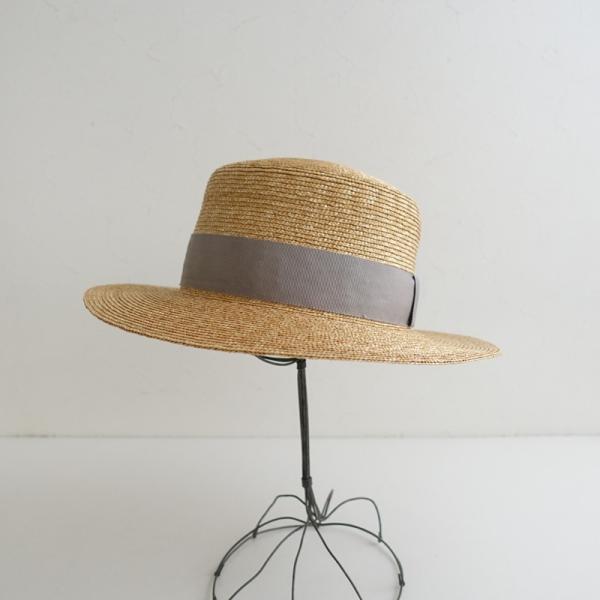 【美品】ナプロン NAPRON *STRAW BRADE KANKAN*帽子ぼうしカンカン帽ナチュラル(ha87-2604-18)【71E62】