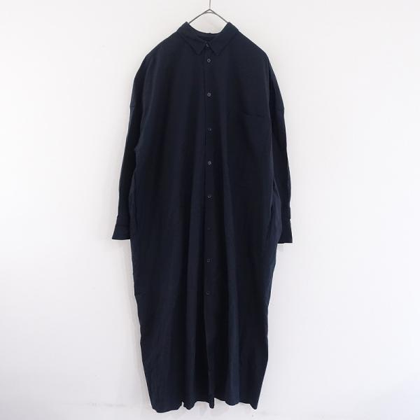 トゥジュー 24AW バックワイドプリーテッドシャツドレス / ワンピース TOUJOURS Back Wide Pleated Sleeping Shirt Dress ¥56000