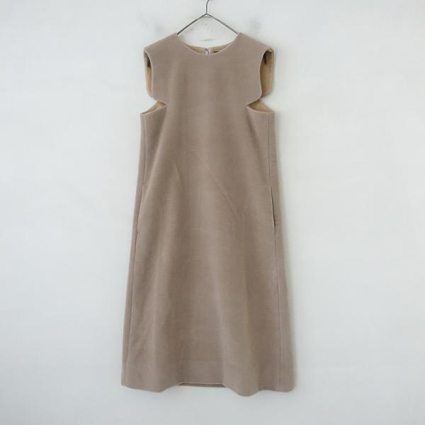 ミナ・ペルホネン　ベージュ花柄刺繍　フレンチスリーブ mina perhonen（ミナペルホネン） 【2023AW/定価12.1万】ミナ