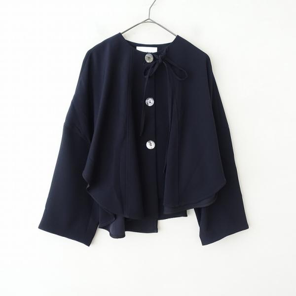 ENFOLD 【2023SS/定価3.3万】エンフォルド *ノーカラーケープ ENFOLD 【2023SS/定価3.3万】エンフォルド *ノーカラーケープ