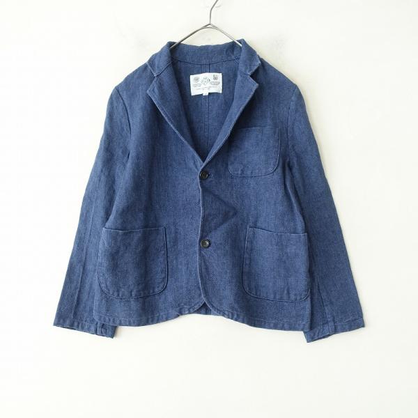 R&D.M.Co- テーラードジャケット Sサイズ 青 オールドマンズテーラー R&D.M.Co- *リネンジャケット*Mアウター羽織り