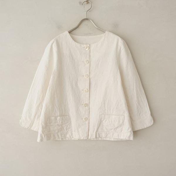 ヤンマ産業　藍染　会津木綿　ノーカラージャケット YAMMA ヤンマ産業 *会津木綿ノーカラージャケット*綿コットン