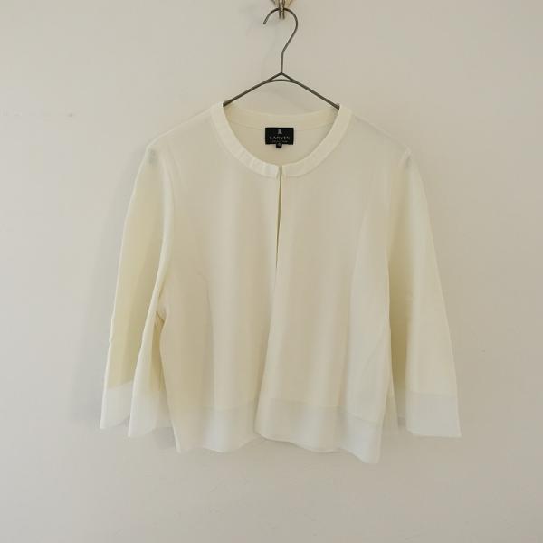 LANVIN 【美品】ランバン *フレアスリーブニットジャケット*40