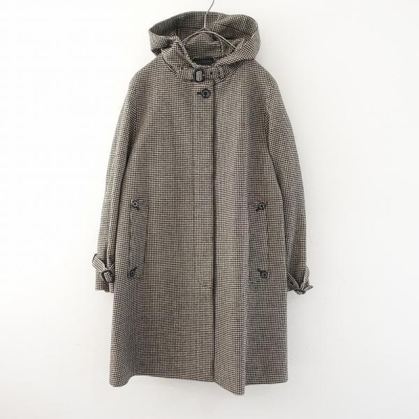 Mackintosh（マッキントッシュ） *ウール千鳥格子フーデッドコート*36