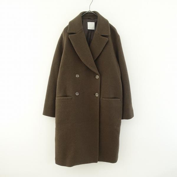 Phlannel フランネル *ダブルブレストオーバーコート*1ブラウンカーキ