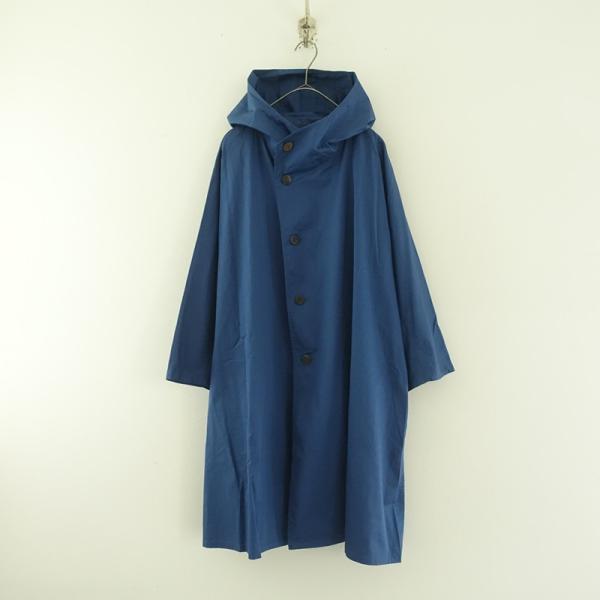 ヨーガンレール エンブロイダリー ウール×シルク ライトコート 羽織り 紺 ヨーガンレール エンブロイダリー ウール×シルク ライトコート 羽織り 紺