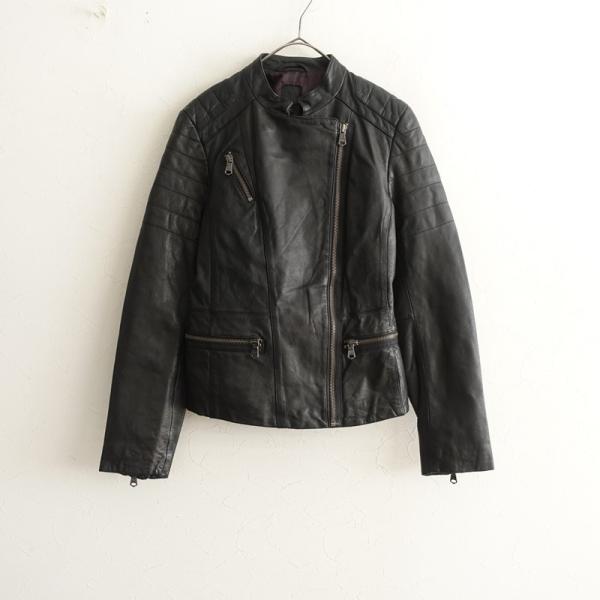 ギャップ GAP *レザージャケット*XSブラックライダースジャケット羊革