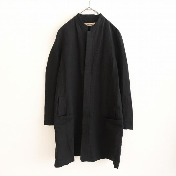 【最終】suzuki takayuki スタンドカラー ロングコート　ブラック 最終】suzuki takayuki スタンドカラー ロングコート ブラック