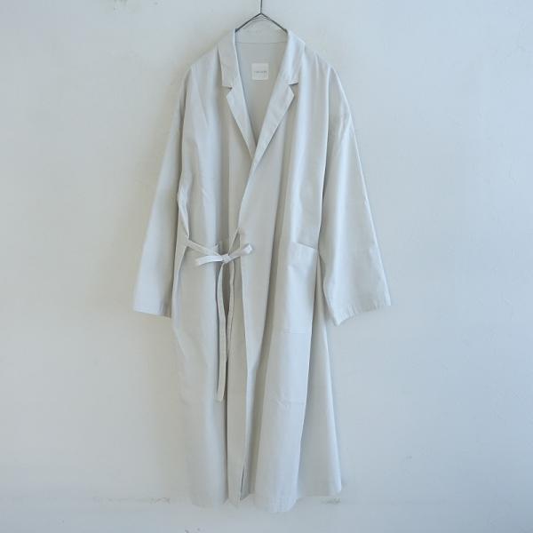 本日限定値下げ【タグ有】TOUJOURS トゥジューコットンリネンラップコート WOMEN'S】TOUJOURS（トゥジュー）“Oversized Wind Slip Soutien