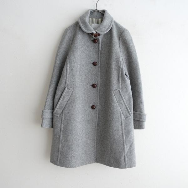 上質ウール メルトン 丸襟 マッキントッシュフィロソフィー M グレー 縦縞 上質ウール メルトン 丸襟 マッキントッシュフィロソフィー M グレー