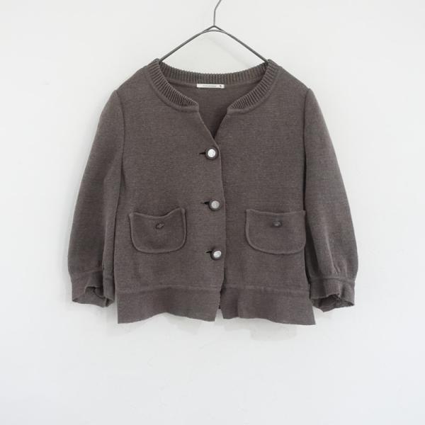 ミナペルホネン　tuore ニットジャケット mina perhonen（ミナペルホネン） *nostalgia ニットジャケット*36