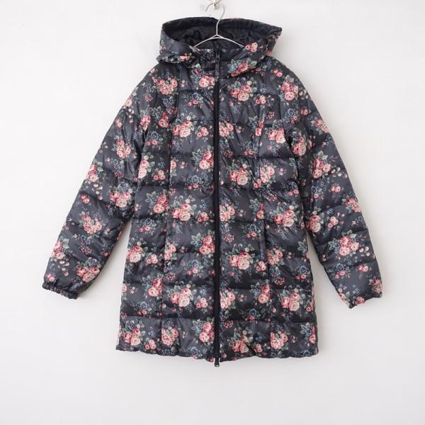 キャスキッドソン Cath Kidston *フード付きリバーシブルダウンコート