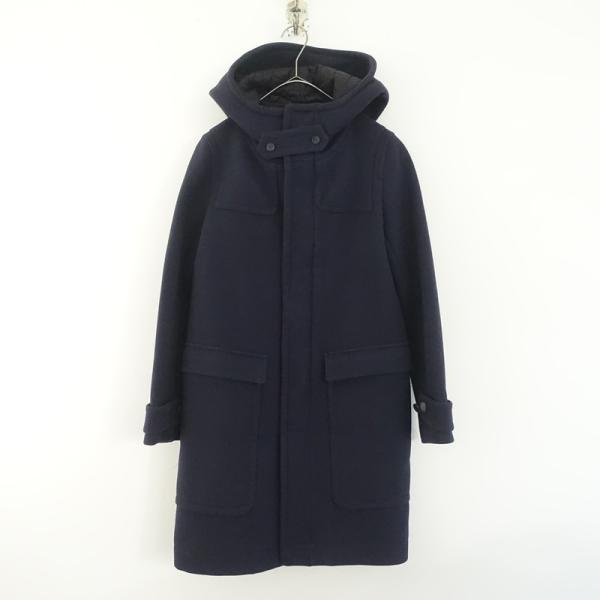 THE RERACS（ザ リラクス） *フード付きウールコート*1毛中綿ネイビー