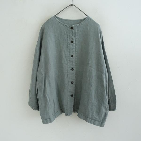 minaco2025AW ネストローブ ヘビーリネンノーカラージャケット minaco様専用2025AW ネストローブ ヘビーリネンノーカラージ