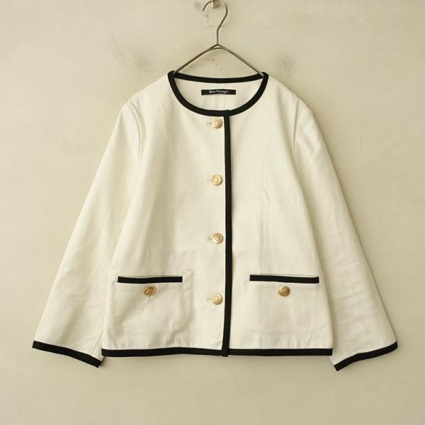 Bon voyage Effortless Tweed ノーカラージャケット drop-kaitori_jk25-2601-203