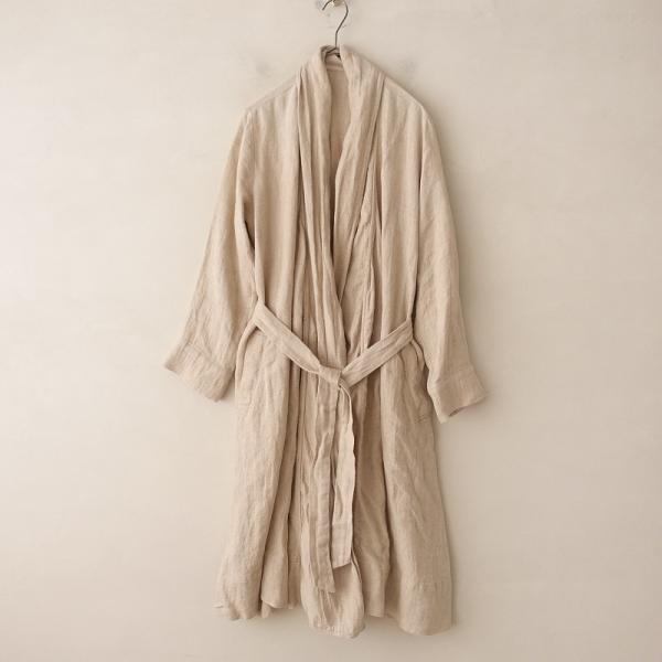 限定価格！nest Robe ネストローブ　リネン　チェスターコート　亜麻色 限定価格！nest Robe ネストローブ リネン チェスターコート