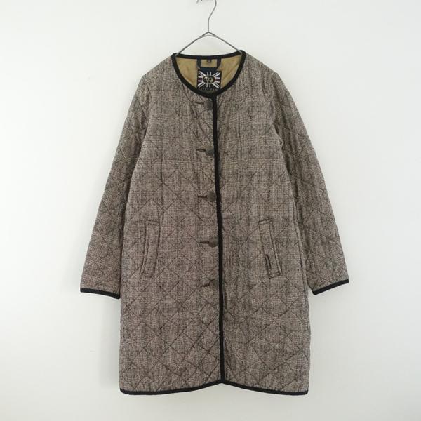 LAVENHAM（ラベンハム） *グレンチェックキルティングコート*38羽織上