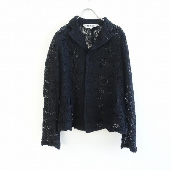コムデギャルソン COMME des GARCONS *レースジャケット*M黒ブラック