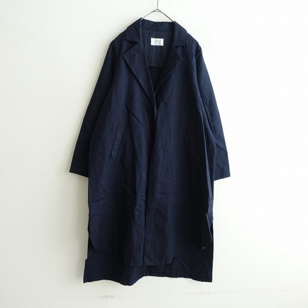 最終価格　Sunny Clouds 花柄刺繍ロングコート ネイビー　3L Sunny clouds（サニークラウズ）の「サニークラウズ 花図鑑刺しゅう