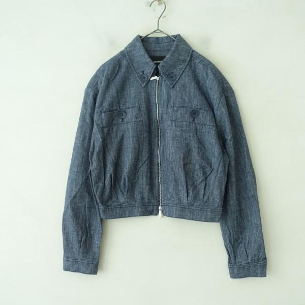 EMPORIO ARMANI デニムレザージャケット エンポリオアルマーニ EMPORIO ARMANI *デニムクロップドジャケット*40