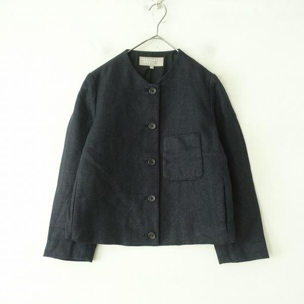 【極美品】マーガレットハウエル リネン100% ヘリンボーンジャケット M 麻 MARGARET HOWELL（マーガレットハウエル） *リネンヘリンボーンノー