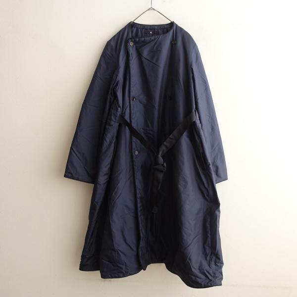 45R 45rpm ナイロン ロングコート ネイビー プリマロフト コート L 45R