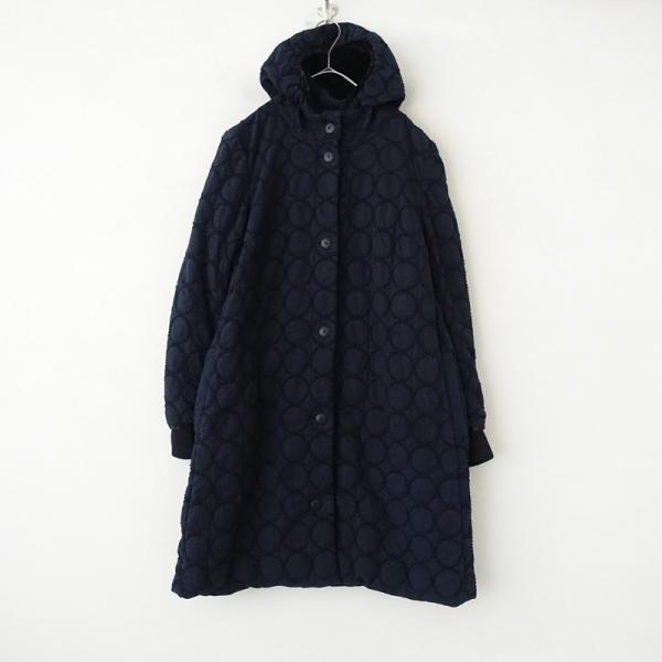 ミナペルホネン　タンバリン　ダウンコート　mina perhonen 38 染/定価13.6万】ミナペルホネン mina perhonen *tambourine フード付き