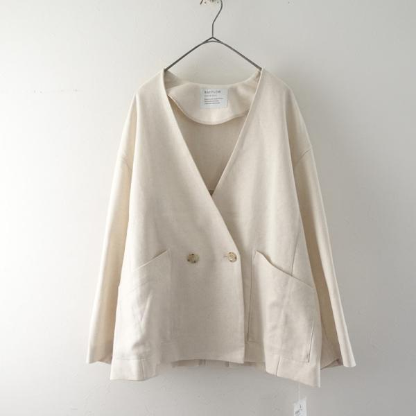 美品/定価1.0万】ベイフロー BAYFLOW *ノーカラーリネンジャケット*2