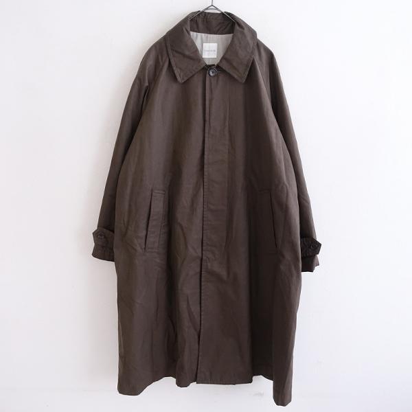 ブラウン ステンカラーコート オーバーサイズ トゥジュー size2 2*茶色ダークブラウン *ステンカラーコート TOUJOURS（トゥジュー） ジャケット・アウター