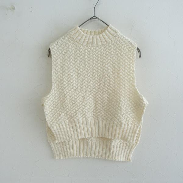 定価5.3万】トリチ TORICI *手編み鹿の子ベスト*Fニットサイド