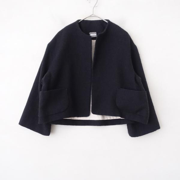 美品】モンサカタ mon Sakata *ウールリネンジャケット羽織ボレロノー