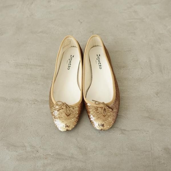 Repetto ゴールド バレエシューズ 美品 専用袋付き Repetto ゴールド バレエシューズ 美品 専用袋付き