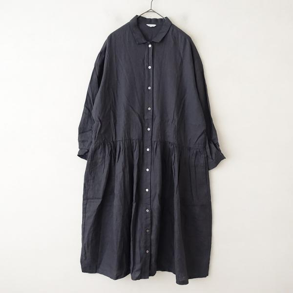 【未使用】HEAVENLY リネンロングワンピース HEAVENLY リネンワンピース ロング シャツワンピース 麻