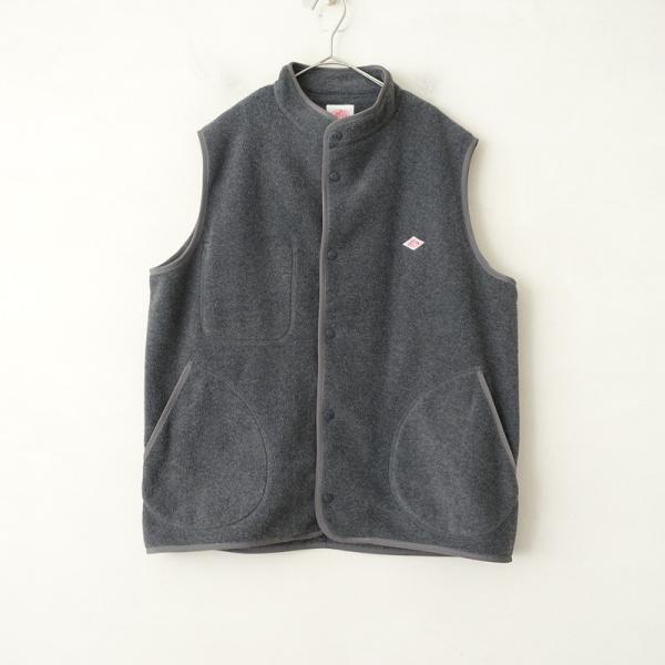 【DANTON】スタンドカラー フリースベスト ダークグレー 38 Danton（ダントン） 【定価1.4万】ダントン *フリースベスト*42