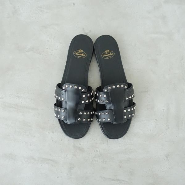 極美品Church's DEE DEE MET SANDAL サンダル黒35 未使用】チャーチ CHURCH'S *DEE DEE MET スタッズサンダル 36