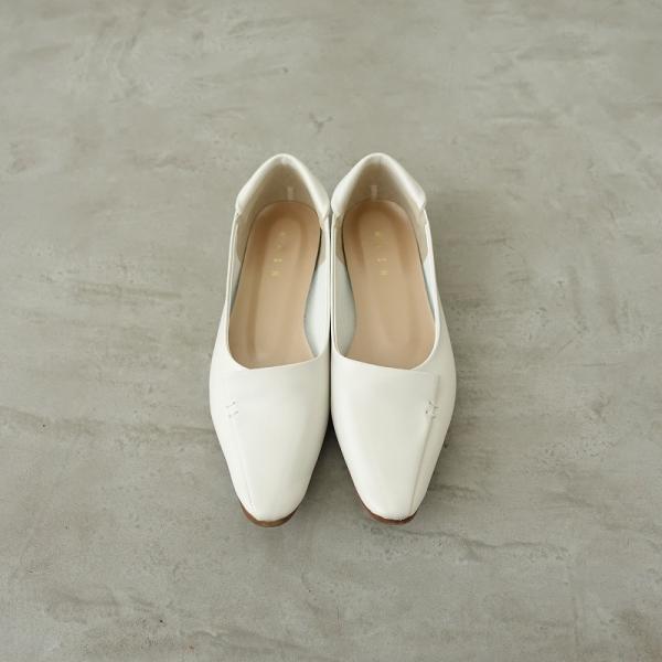 WASH ウォッシュ *フラットパンプス M/23*オフ白0625(sh10-2506-65