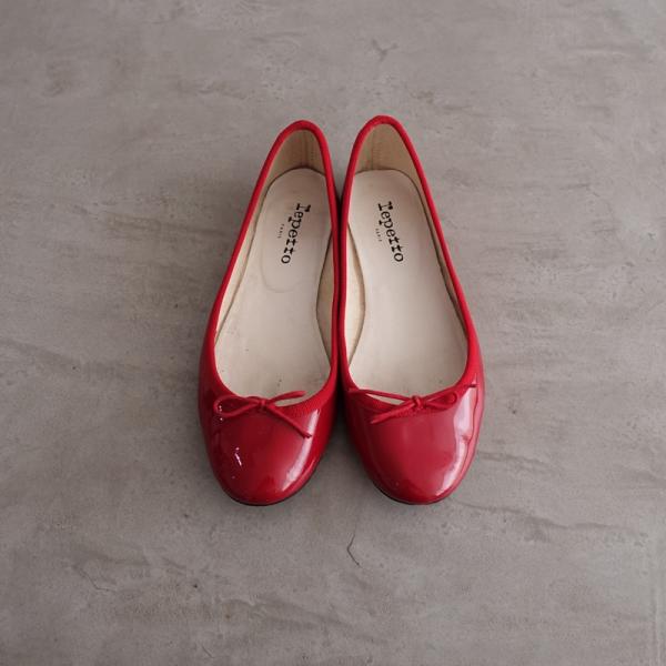 レペット repetto *バレエシューズ 37/23*エナメルレッド0126(sh10