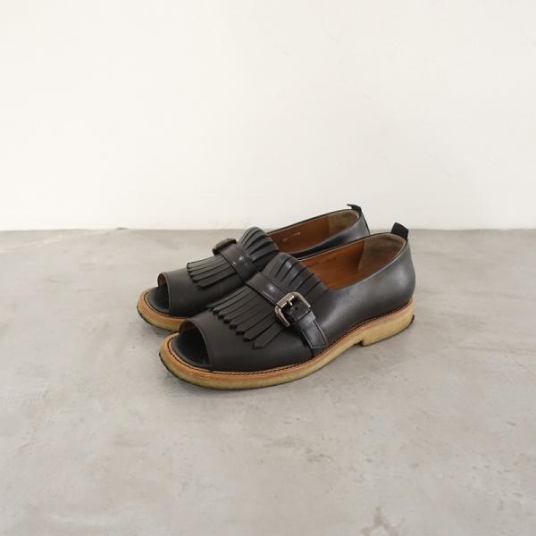 MARGARET HOWELL ブラックレザーシューズ 23cm LEATHER LACE UP SHOES | MARGARET HOWELL（マーガレット