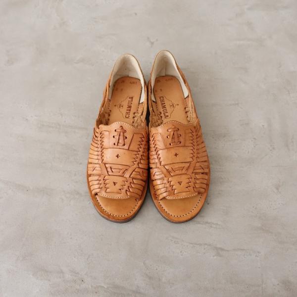 CHAMULA（チャムラ） *レザースリッポンサンダル 25/24.5*オープントゥ
