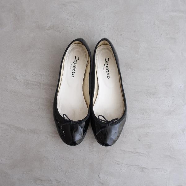Repetto レペット バレエシューズ エナメル 26cm ブラック リボン repetto 【定価2.7万】レペット *バレエシューズ 36.5/22.5