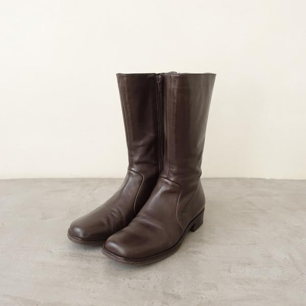 美品✨ MARGARET HOWELL マーガレットハウエル 本革 ロングブーツ 美品】マーガレットハウエル ロングブーツ 23 バイカラー レザー