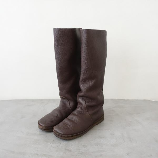 【極美品】koos コース ブーツ 24cm シボ革　ダークブラウン KOOS - KOOS ブーツ 中古品の通販 by さち。's shop｜コースなら