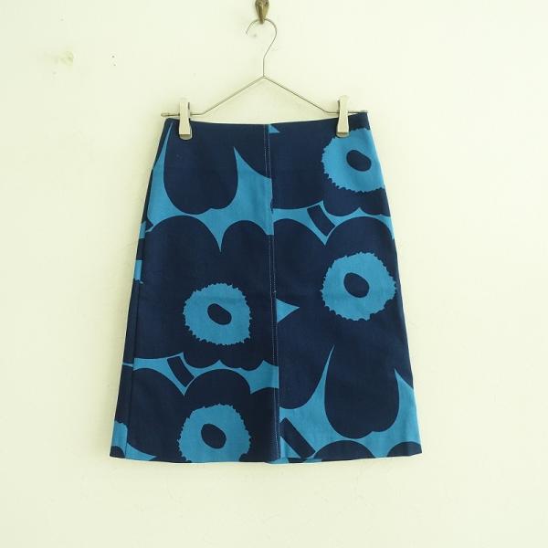 マリメッコ marimekko *Unikko ウニッコAラインスカート*34ボトムス綿