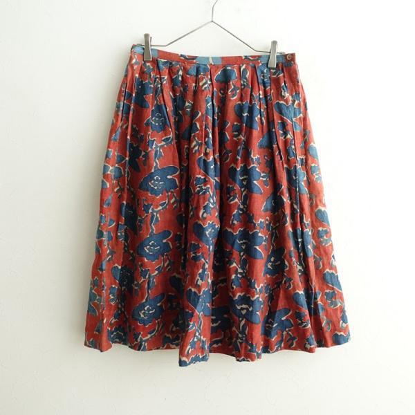 45アールピーエム R45RPM *コットンシルクフラワープリントタック