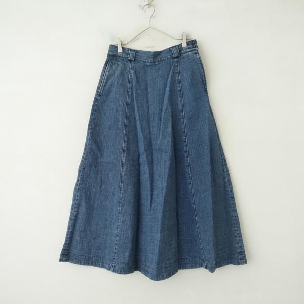 45R ロングスカート デニム プリーツスカート 綿 45rpm デニム ロング スカート 【公式通販】
