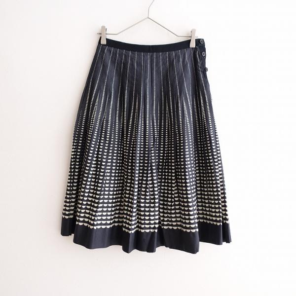 マーガレットハウエル MARGARET HOWELL *幾何学プリントソフトプリーツ  