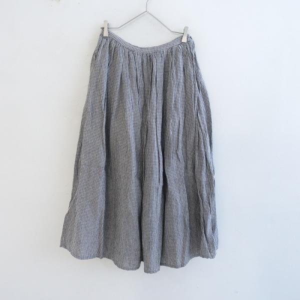 ichi Antiquites︎♥︎リネンカラフルチェックスカート ichi Antiquites︎♥︎リネンカラフルチェックスカート