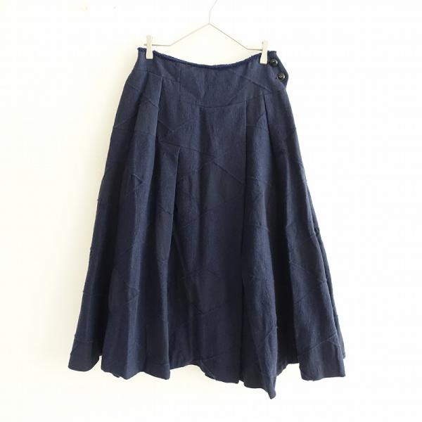 mina perhonen ミナペルホネン *meet タックフレアスカート*40コットン