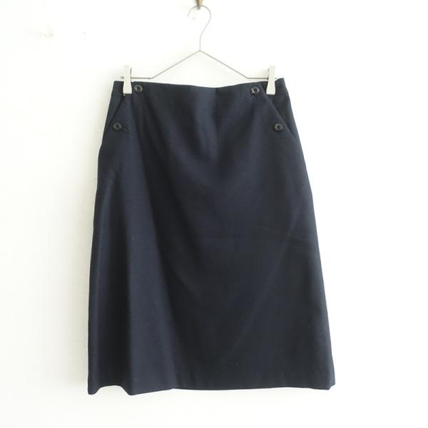 MARGARET HOWELL（マーガレットハウエル） *ウールボタンスカート*3毛