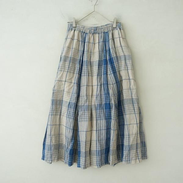 ICHI Antiquités チェック柄ロングスカート 楽天市場】ラスト1点 ICHI Antiquite's ウールチェックスカート モカ